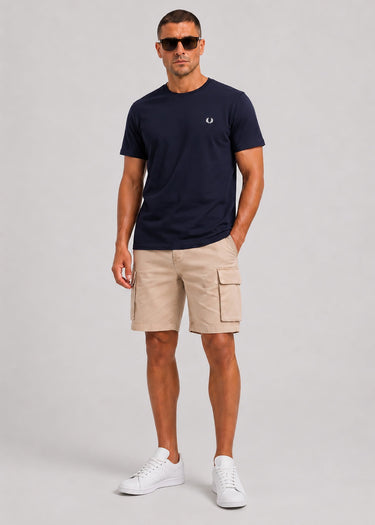 Fred Perry T-shirts Back print fred perry text t-shirt - navy