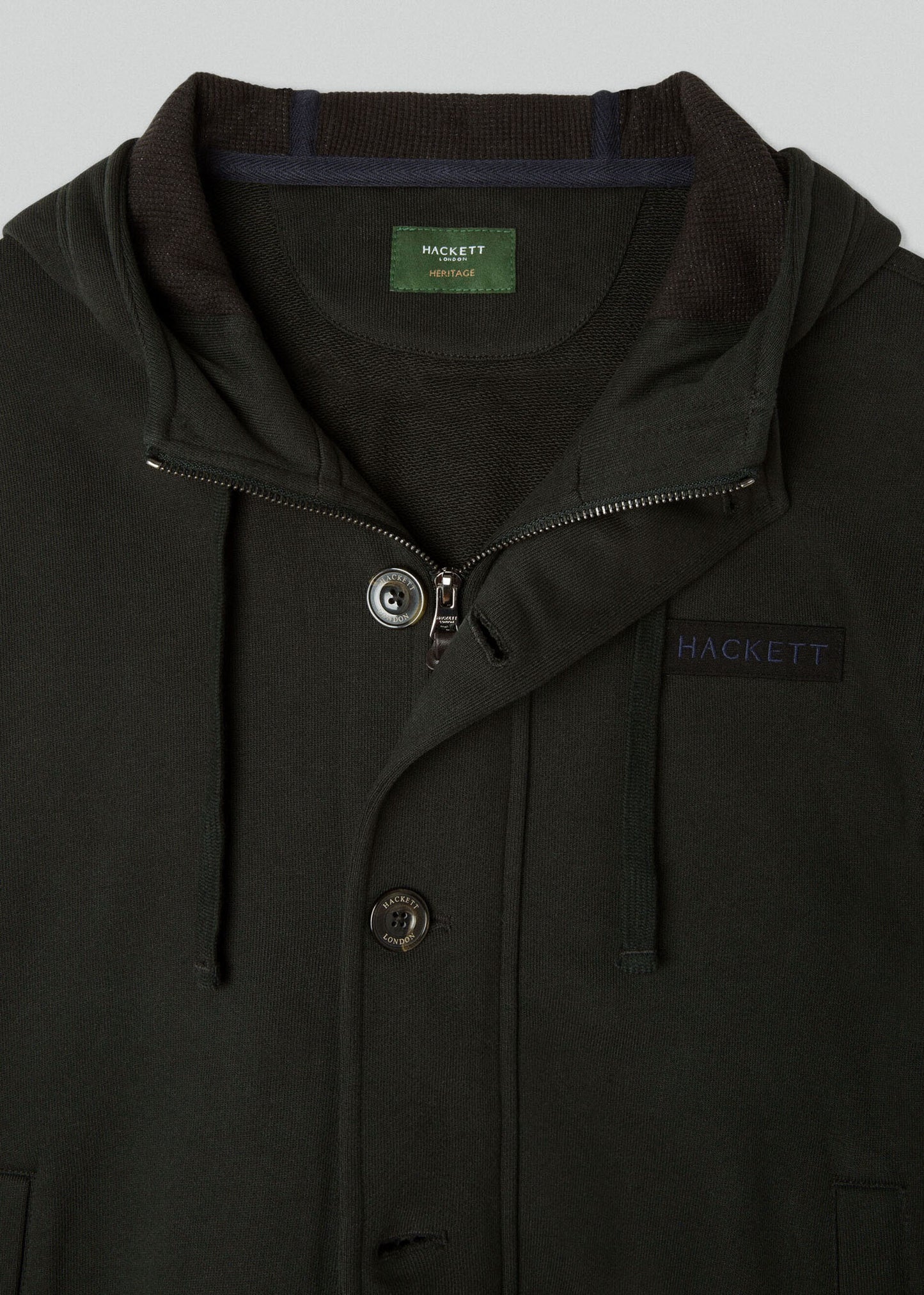 Hackett London Vesten Heritage hoody full zip - forest night