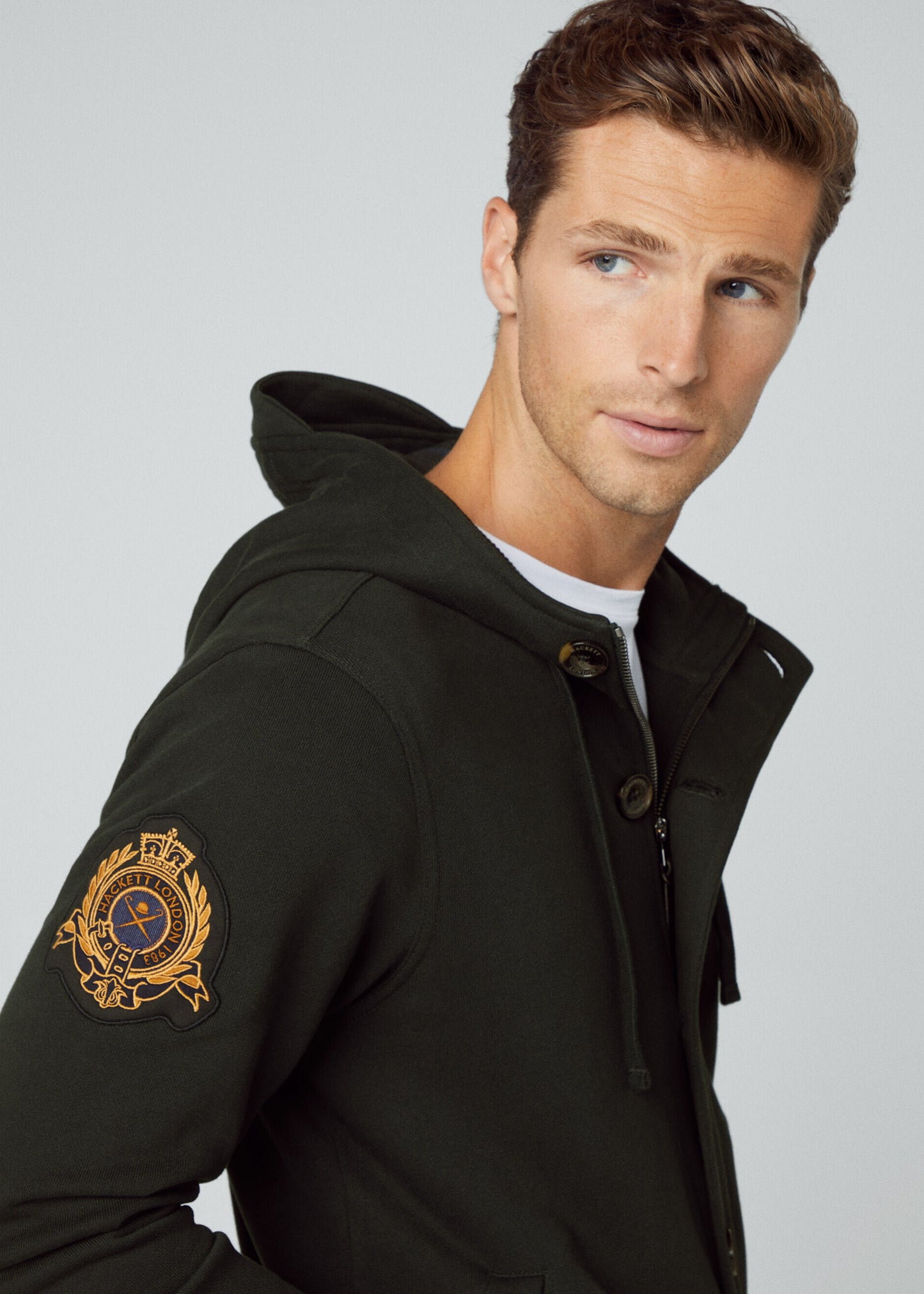 Hackett London Vesten Heritage hoody full zip - forest night