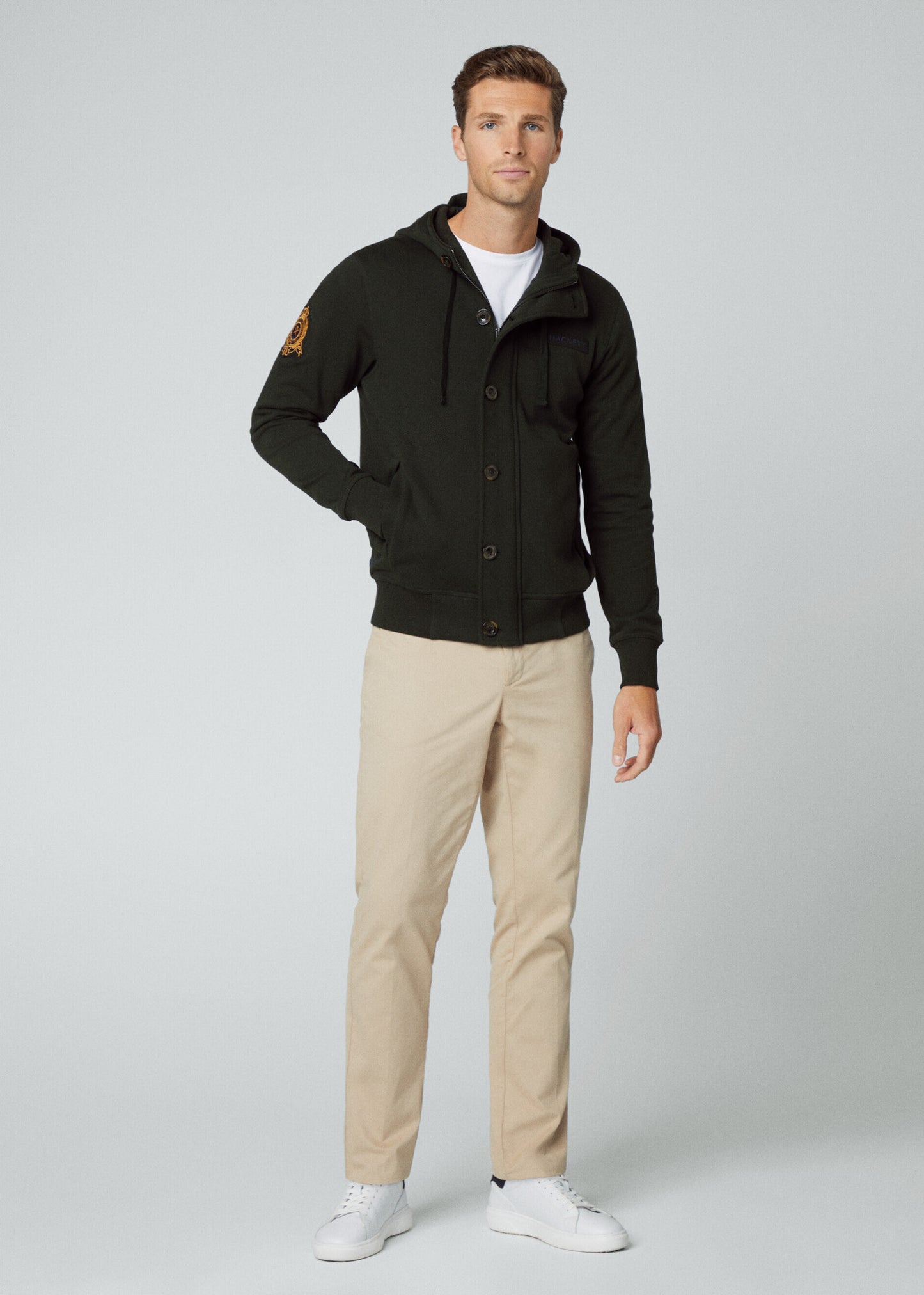 Hackett London Vesten Heritage hoody full zip - forest night
