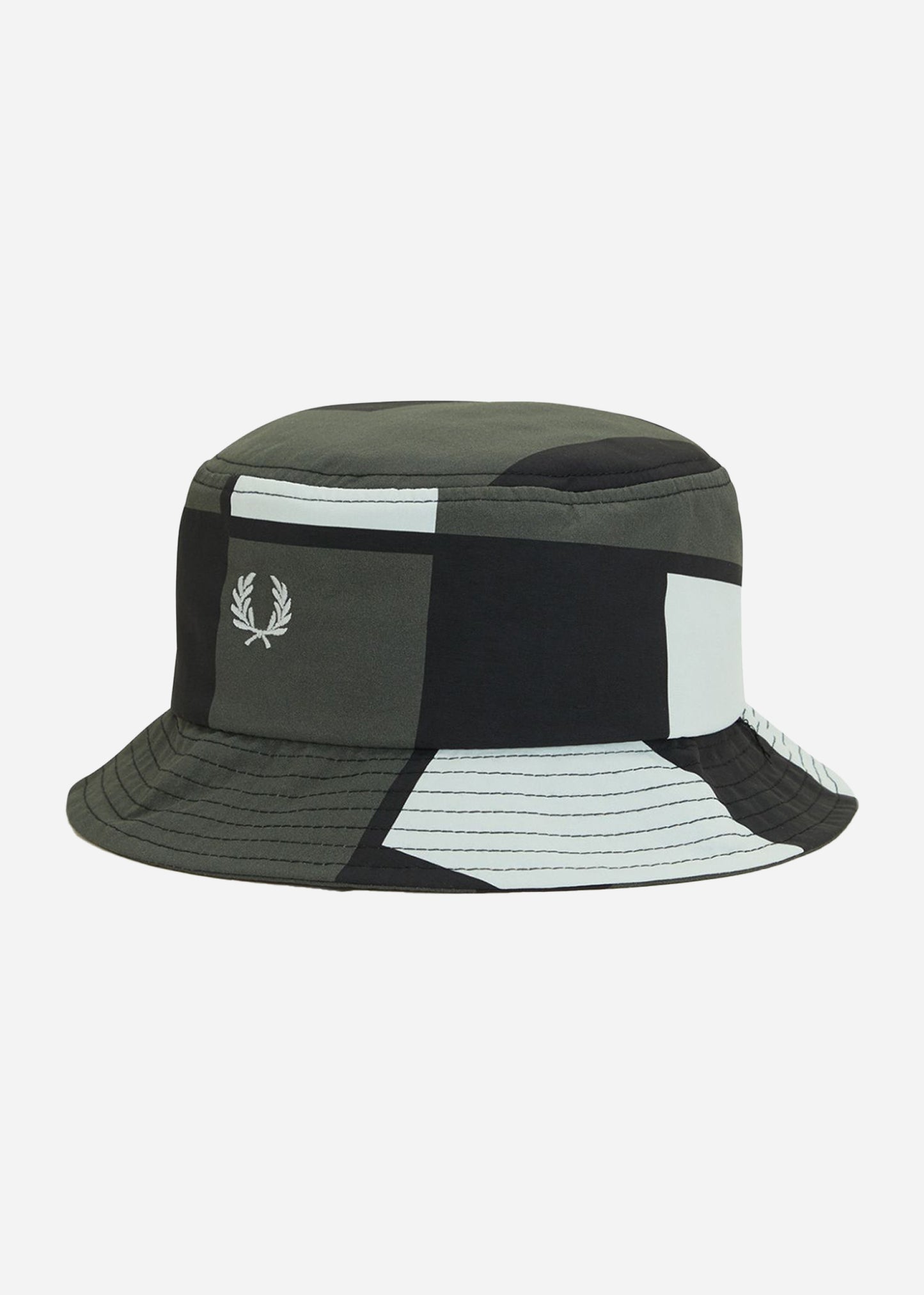 Fred Perry Bucket Hats Pixel print bucket hat - light ice field green black