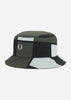 Fred Perry Bucket Hats Pixel print bucket hat - light ice field green black