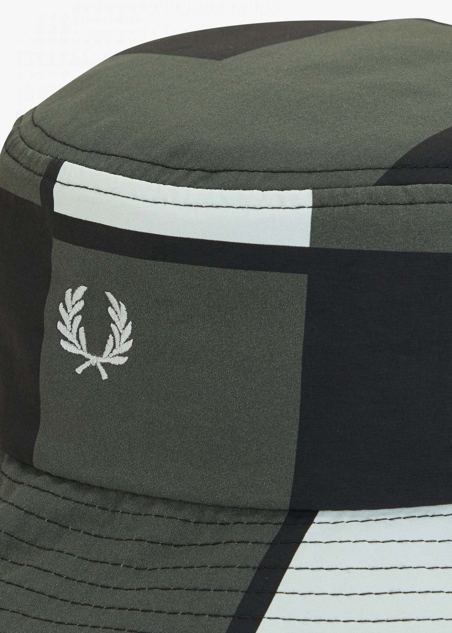 Fred Perry Bucket Hats Pixel print bucket hat - light ice field green black