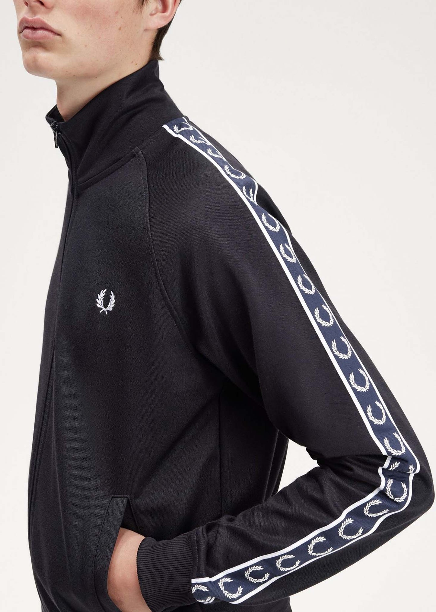Fred Perry Vesten Contrast tape track jacket - navy navy