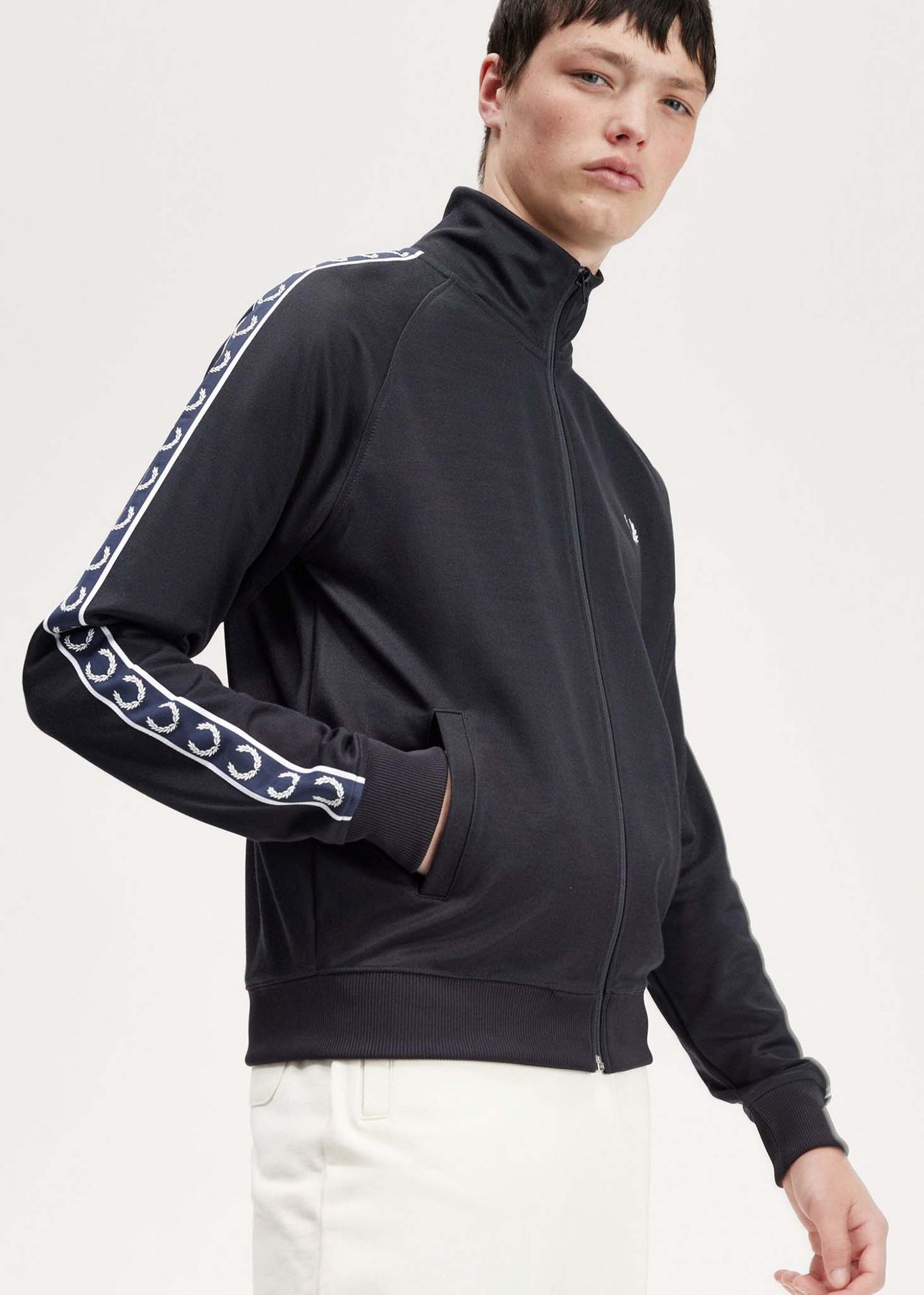 Fred Perry Vesten Contrast tape track jacket - navy navy