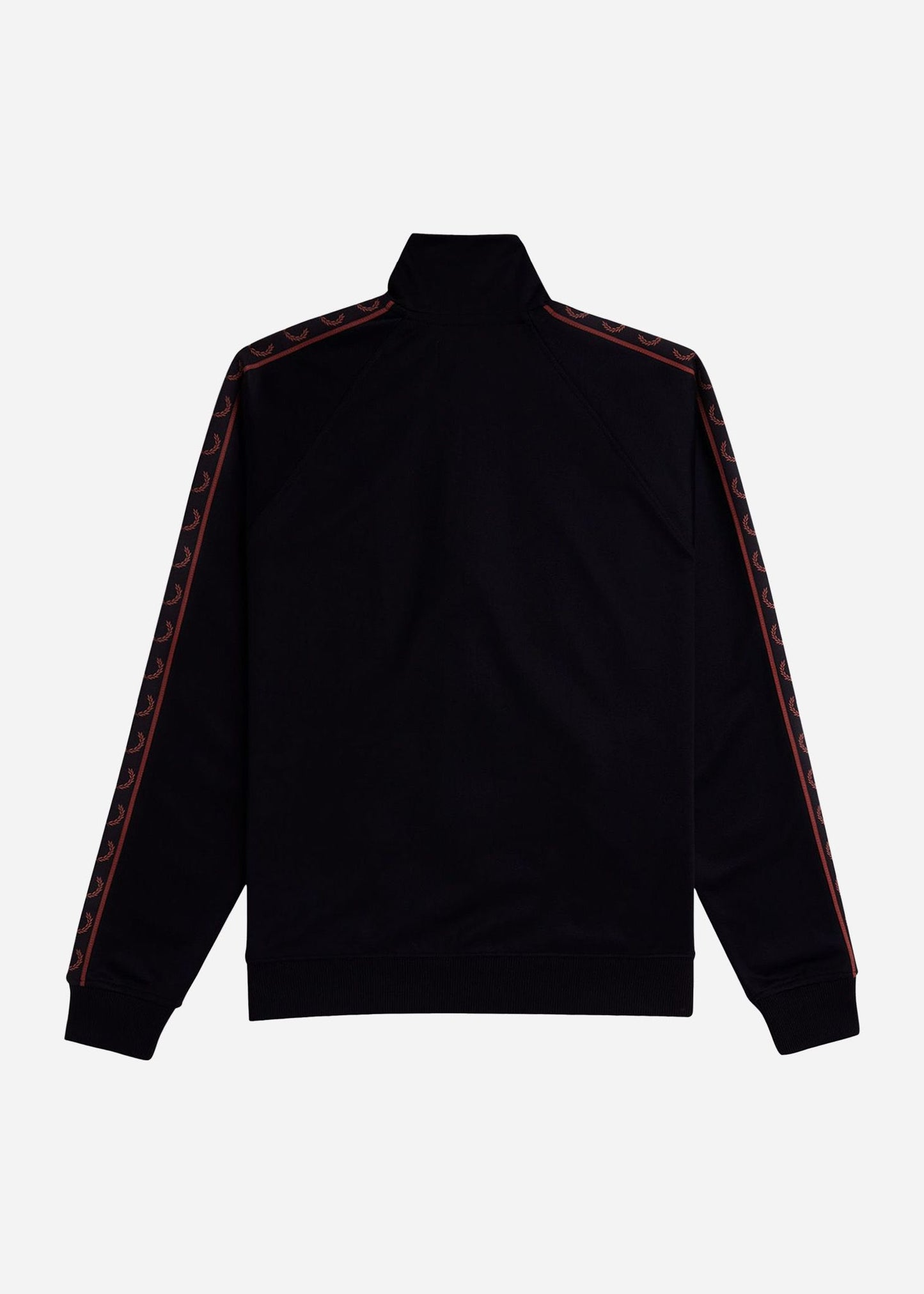 Fred Perry Vesten Contrast tape track jacket - black whisky brown