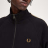 Fred Perry Vesten Chequerboard tape jacket - black