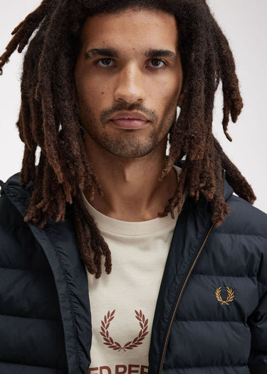 Fred Perry Jassen  Hooded insulated jacket - navy