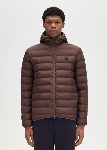 Fred Perry Jassen Hooded insulated jacket - carrington-road-brick