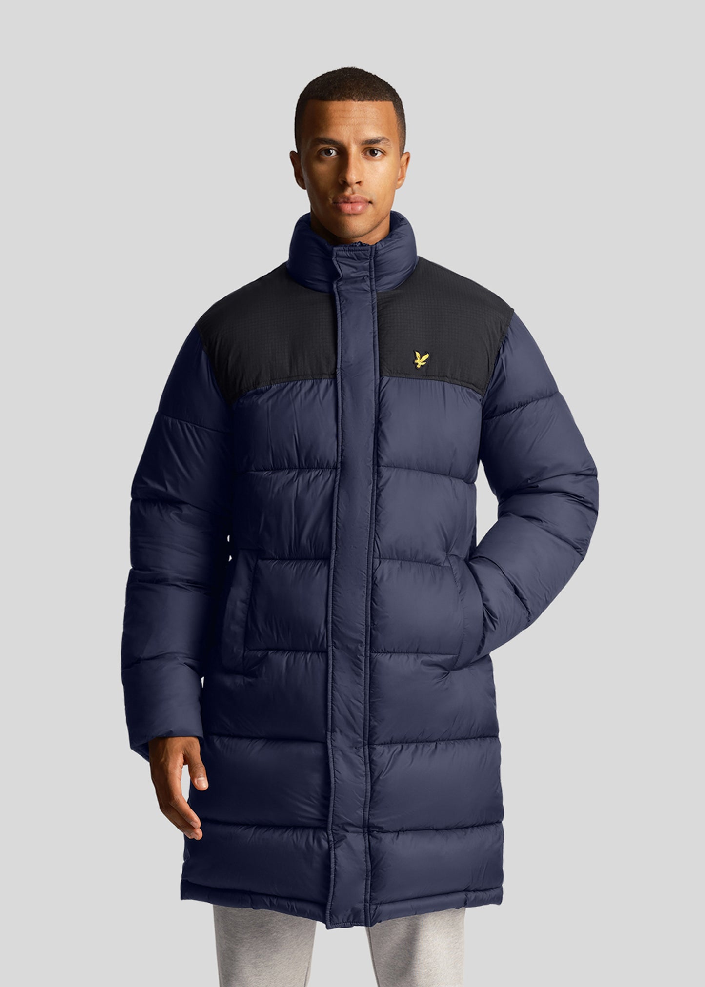 Lyle & Scott Jassen Longline wadded puffer - dark navy