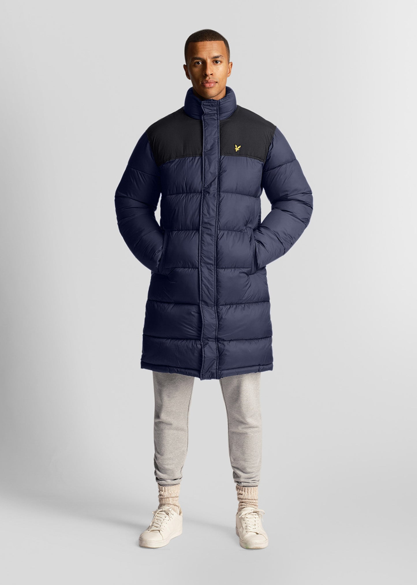 Lyle & Scott Jassen Longline wadded puffer - dark navy