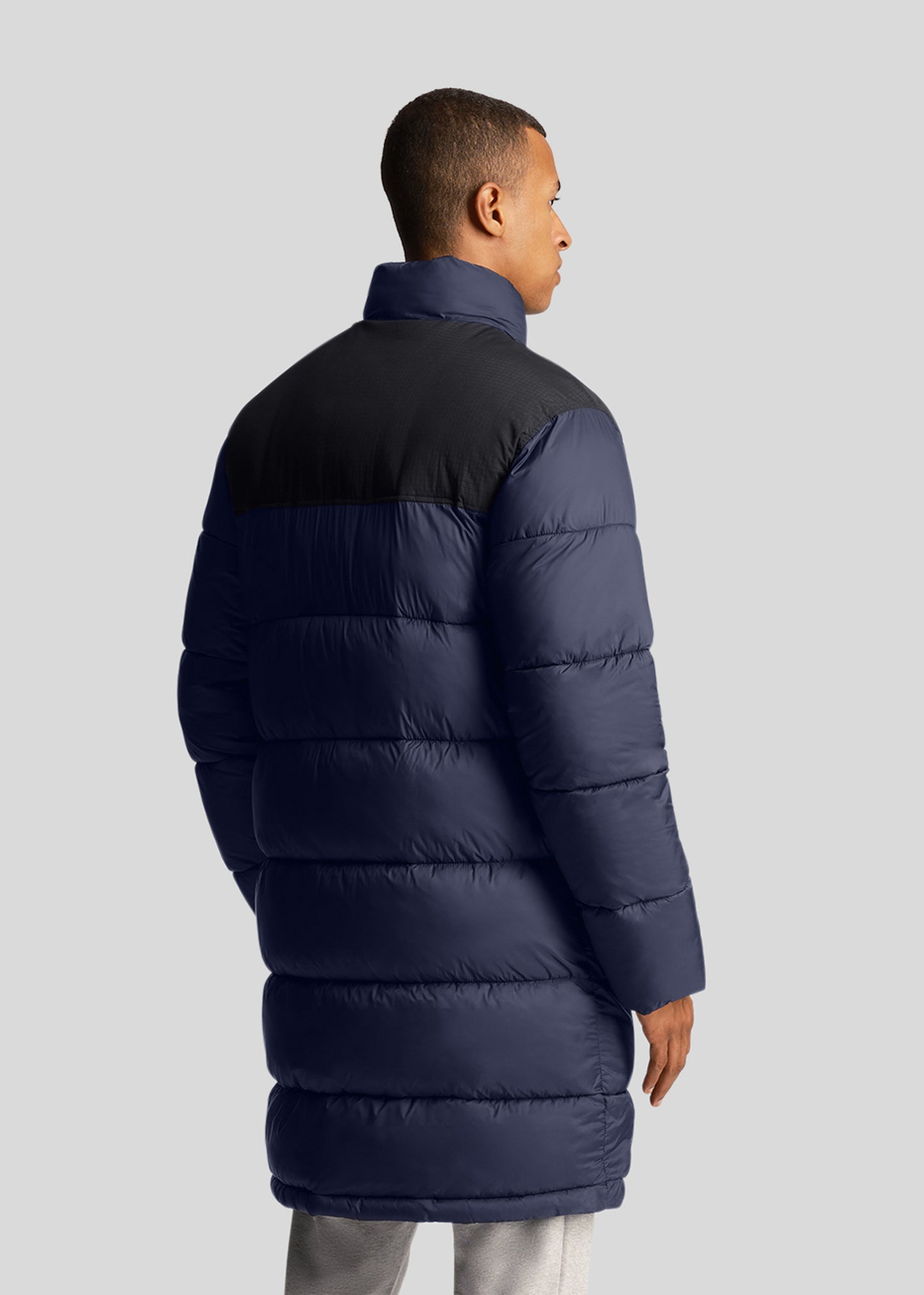 Lyle & Scott Jassen Longline wadded puffer - dark navy