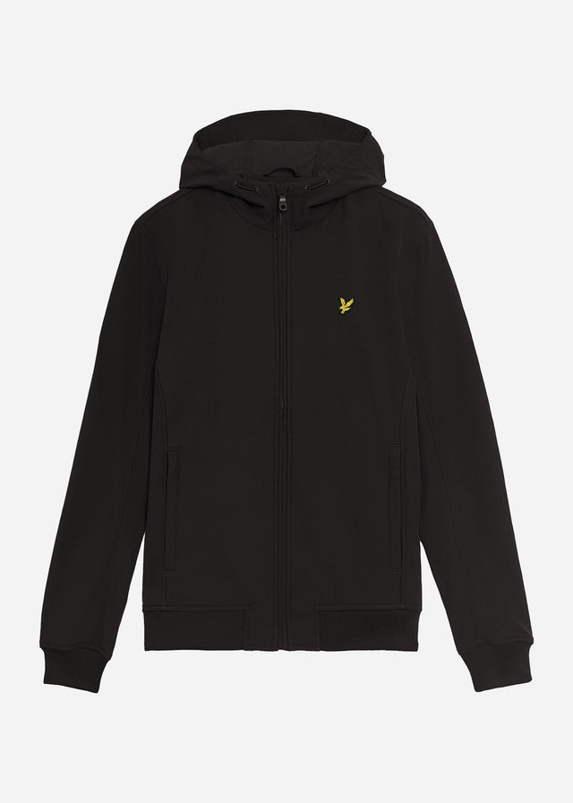 Lyle & Scott Jassen Fleece back softshell jacket - jet black