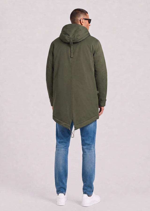 Lyle & Scott Jassen Padded fishtail parka - deep depths