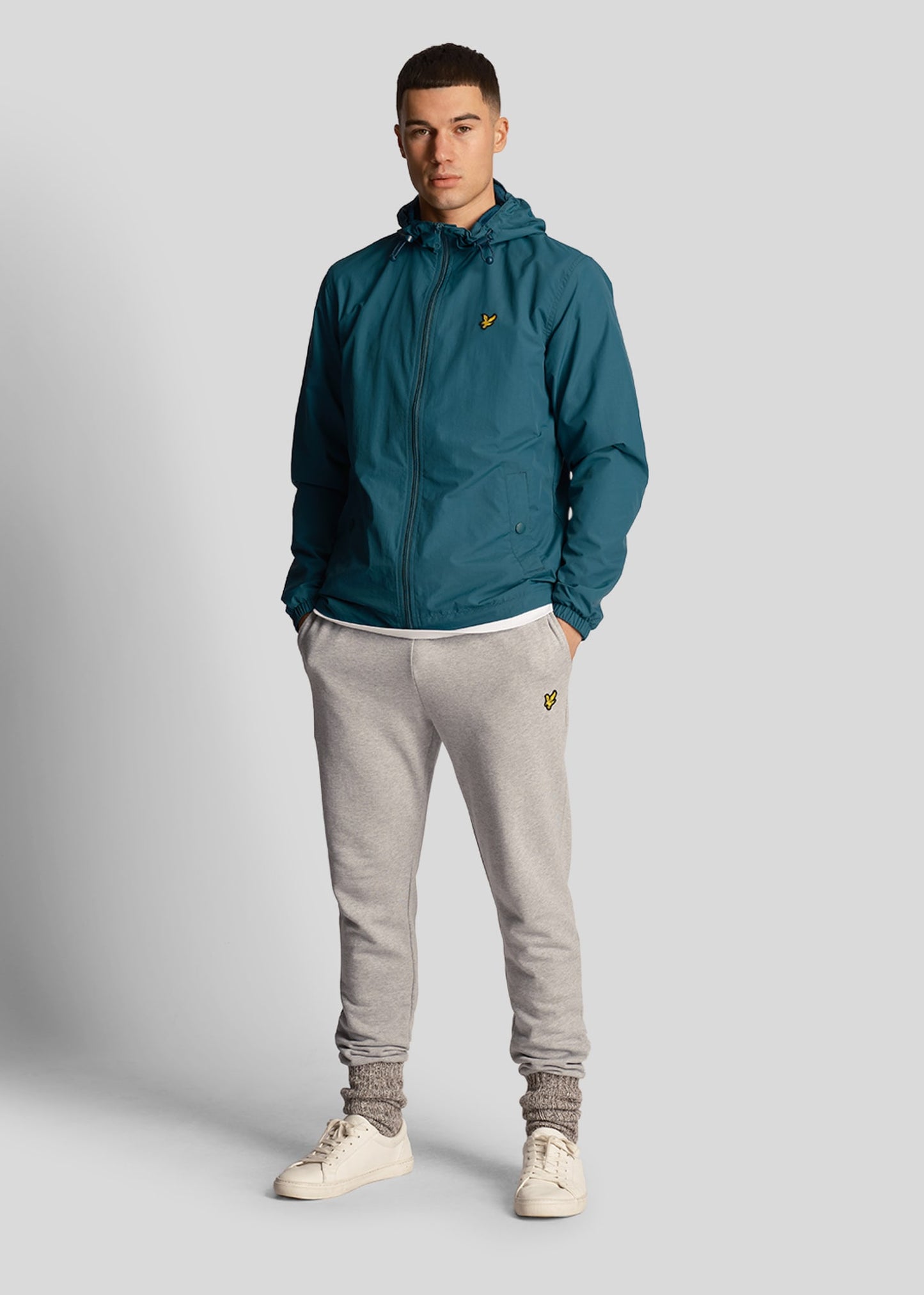 Lyle & Scott Jassen Zip through hooded jacket - malachite green
