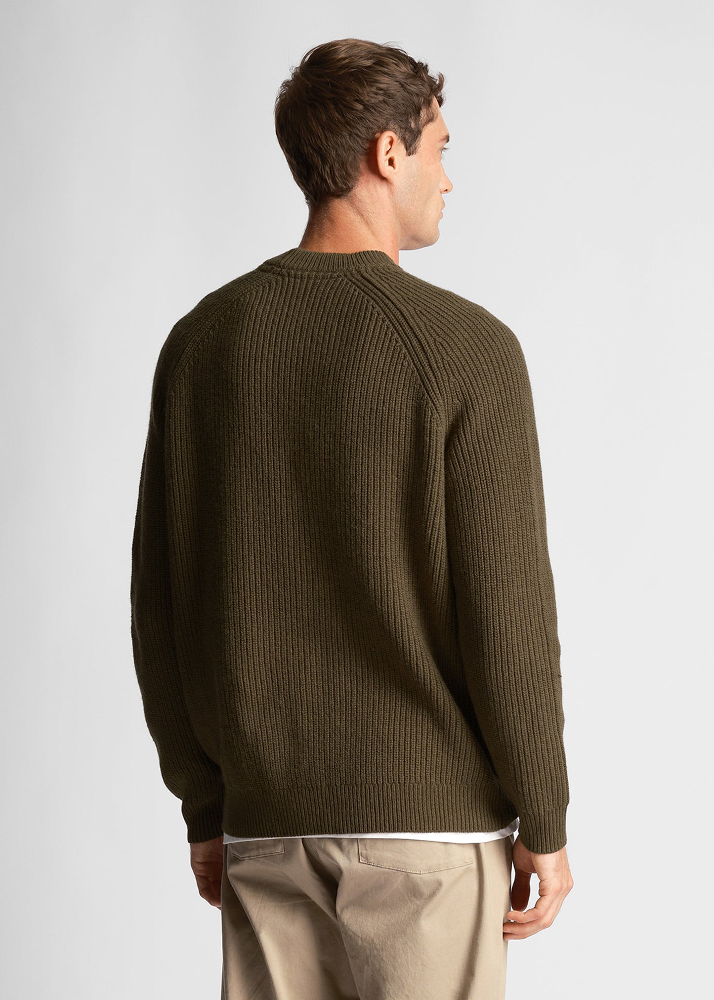 Lyle & Scott Truien Shaker stitch mock neck - olive