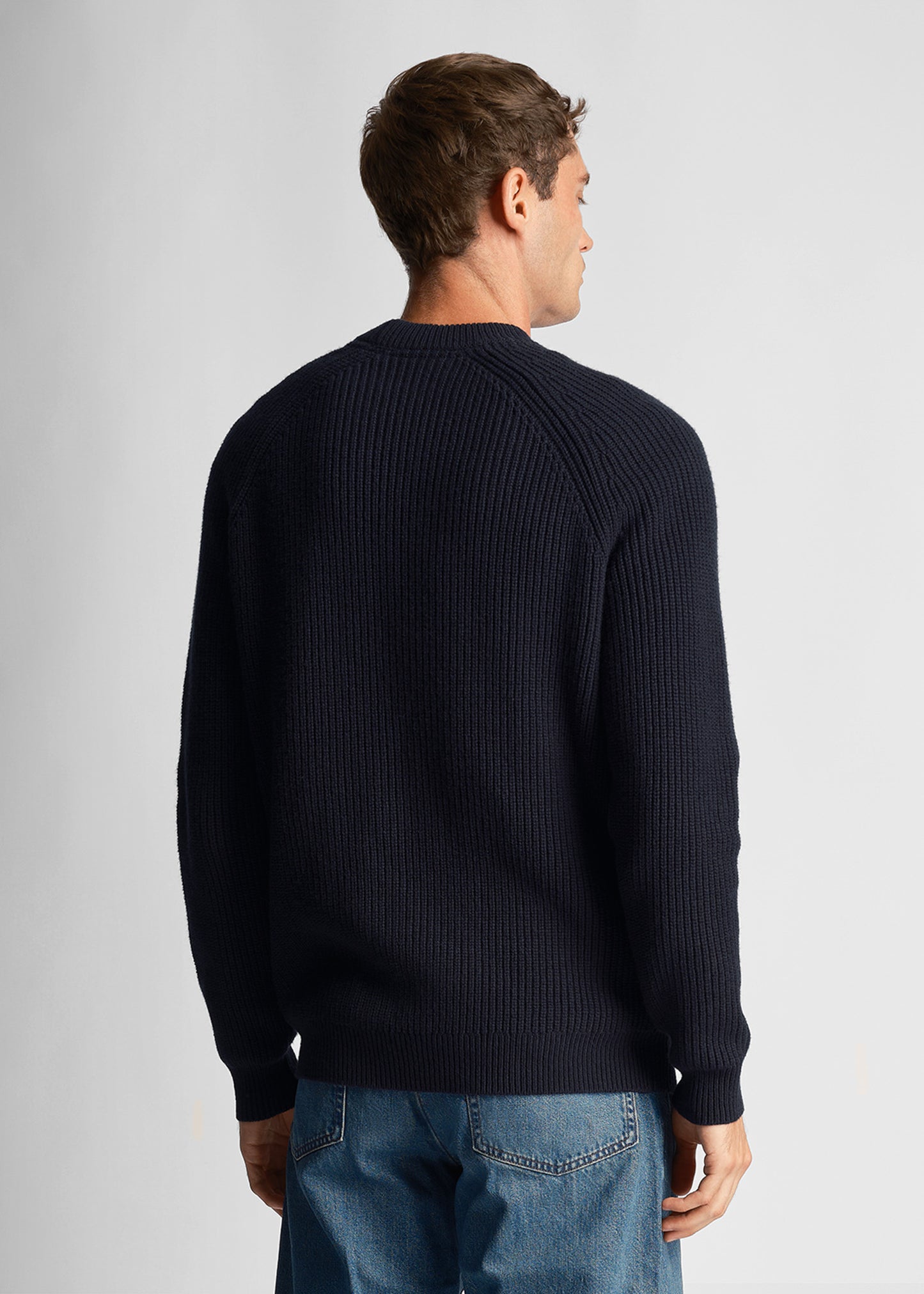 Lyle & Scott Truien Shaker stitch mock neck - dark navy