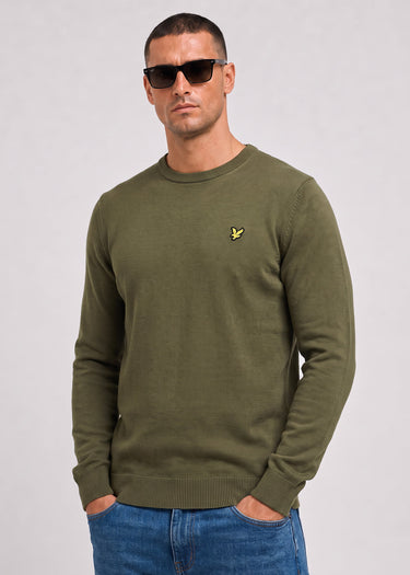 Lyle & Scott Truien Cotton merino quarter zip jumper - khaki ash