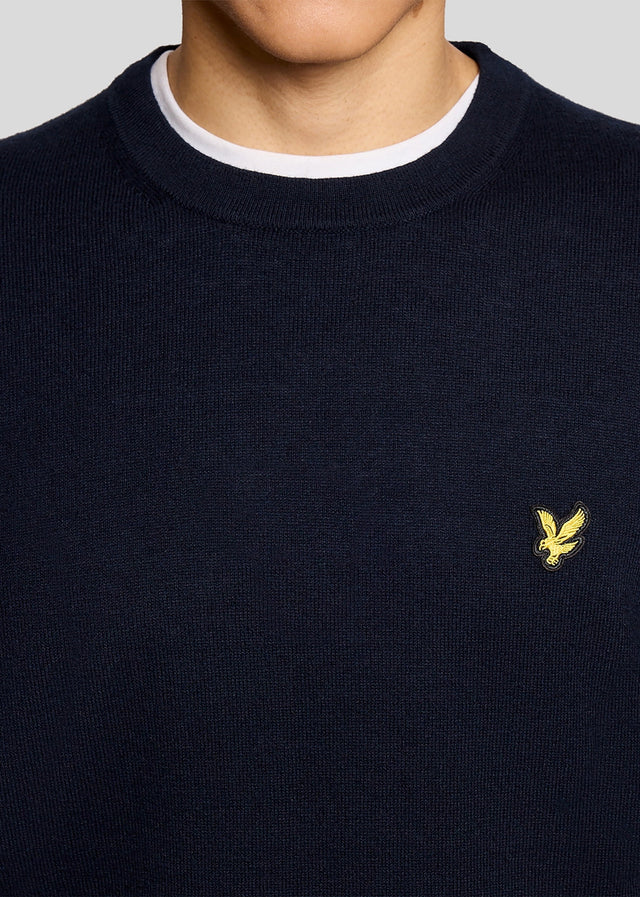 Lyle & Scott Truien Cotton merino crew neck jumper - dark navy