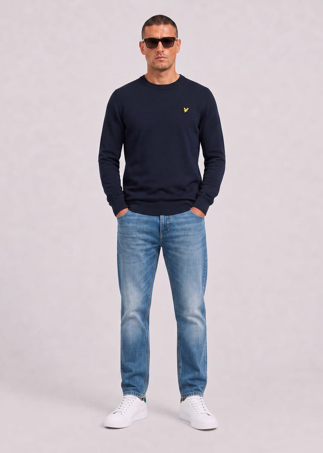 Lyle & Scott Truien Cotton merino crew neck jumper - dark navy