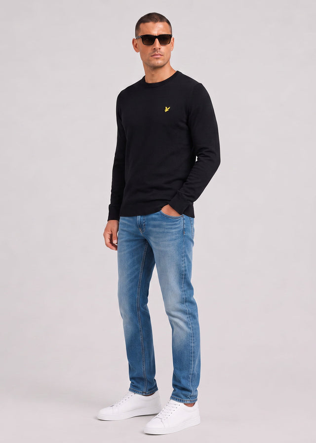 Lyle & Scott Truien Cotton merino crew neck jumper - jet black