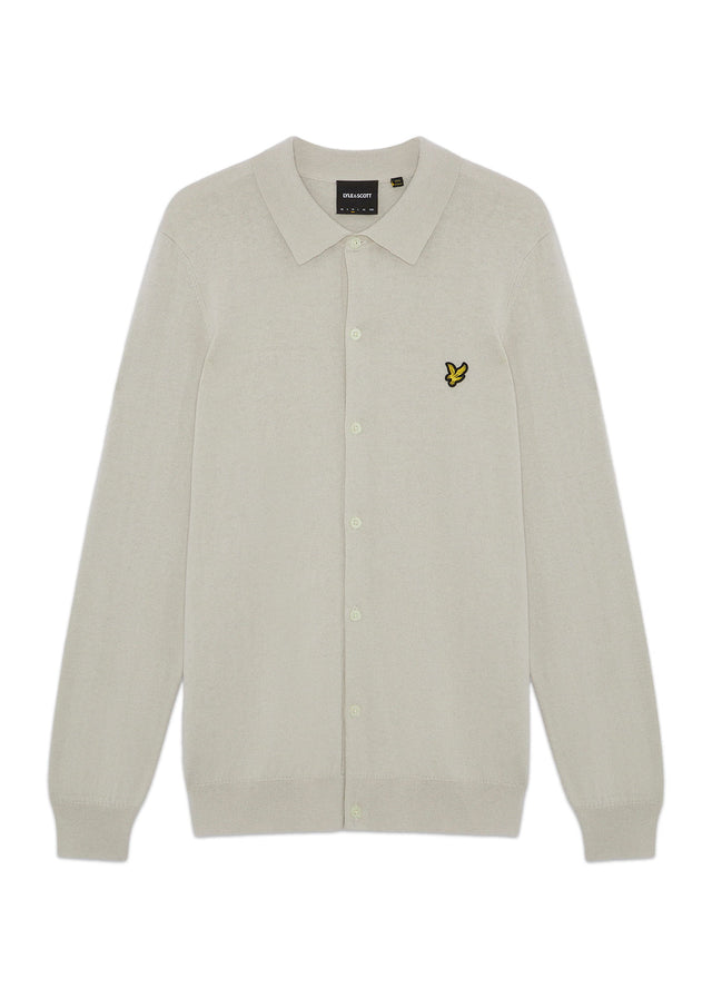 Lyle & Scott Truien Cotton merino knitted shirt - cove