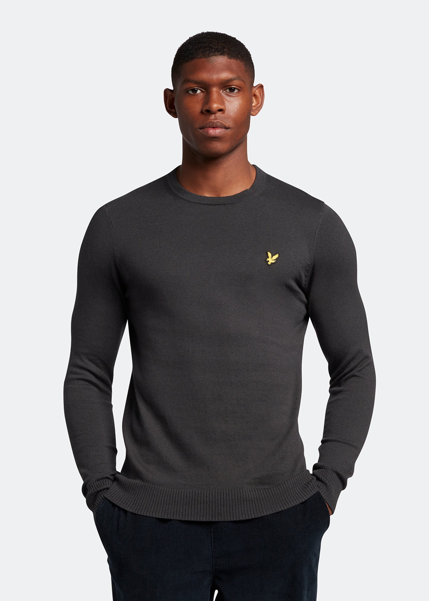 Lyle & Scott Truien Cotton merino crew jumper - gunmetal
