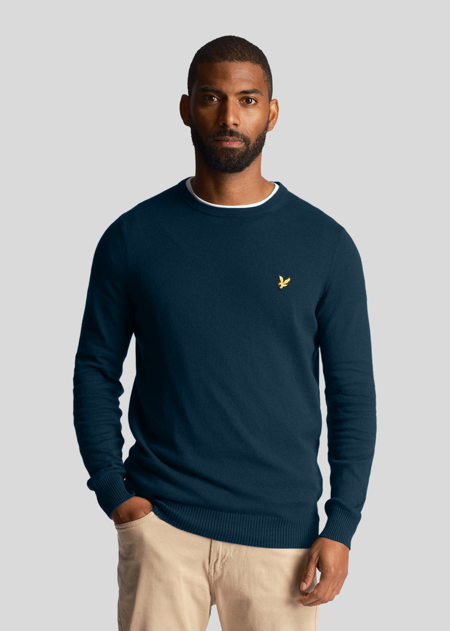 Lyle & Scott Truien Cotton merino crew jumper - apres navy