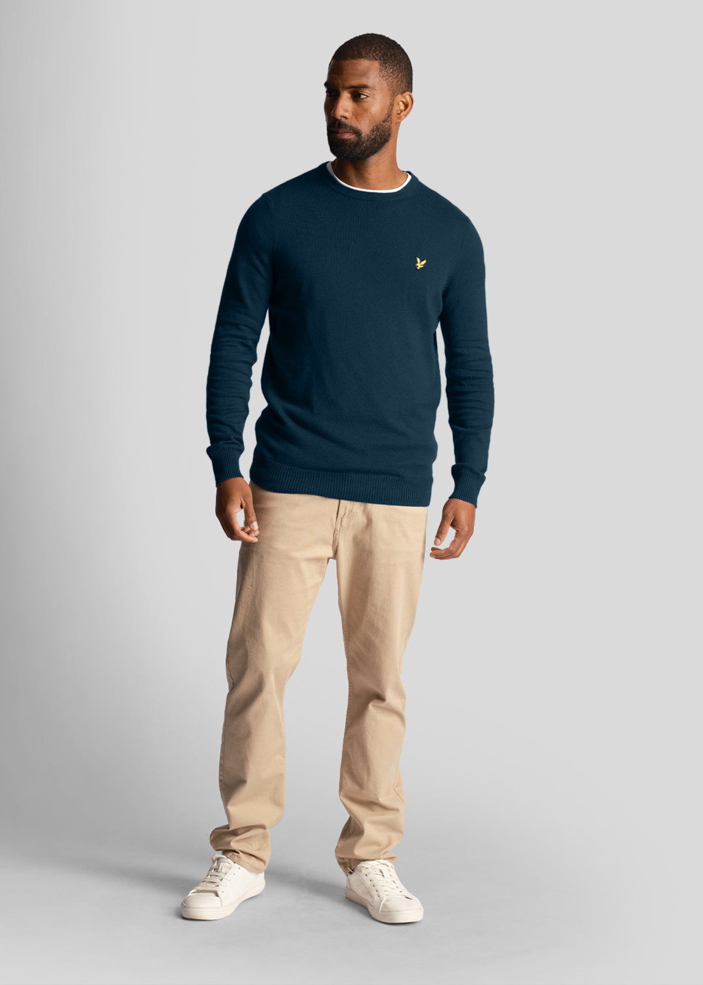 Lyle & Scott Truien Cotton merino crew jumper - apres navy