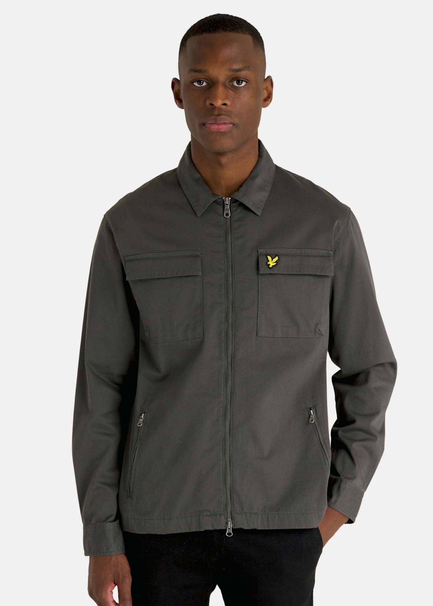 Lyle & Scott Overshirts Cotton twill overshirt - gunmetal
