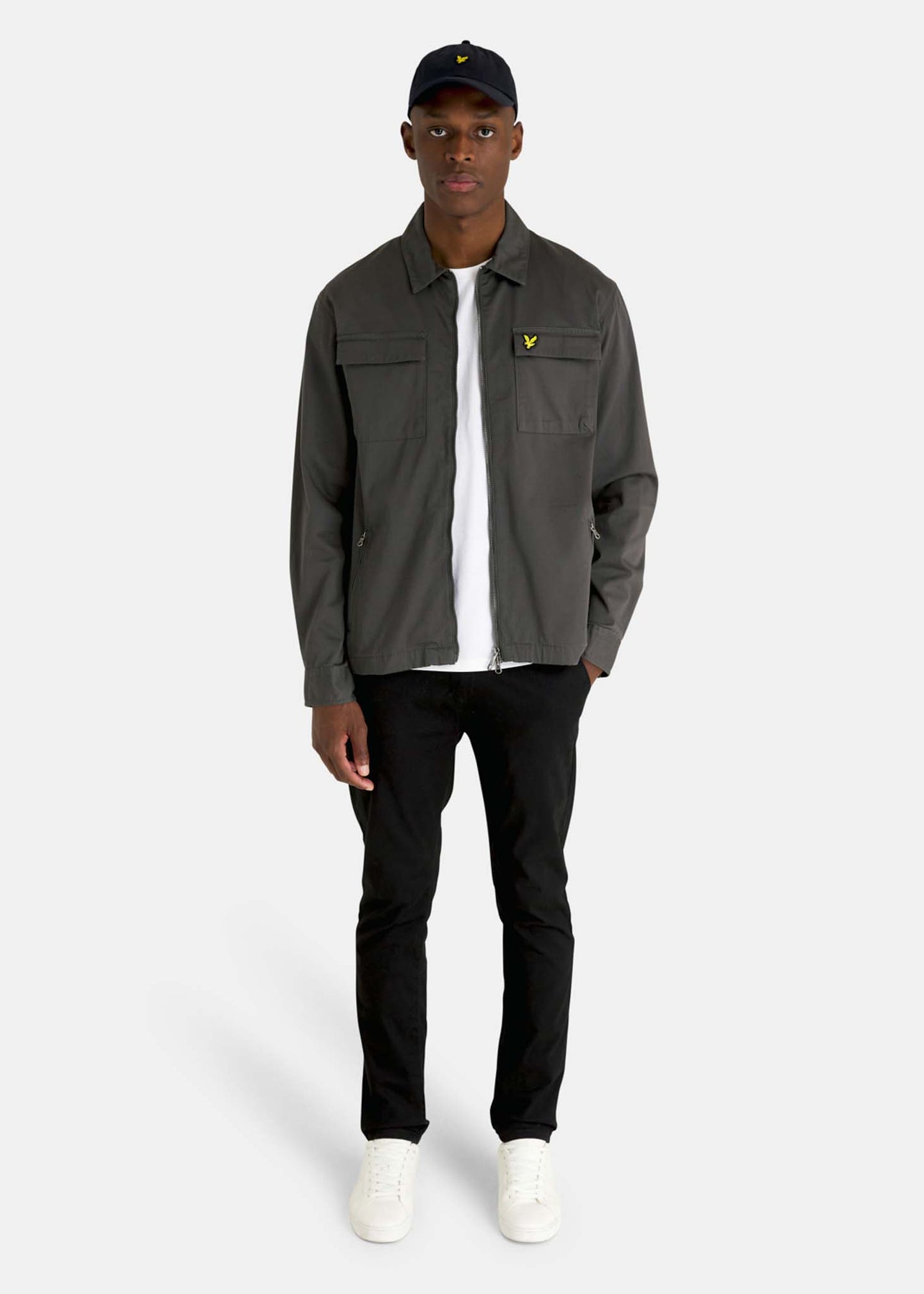 Lyle & Scott Overshirts Cotton twill overshirt - gunmetal