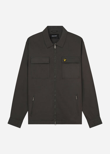 Lyle & Scott Overshirts Cotton twill overshirt - gunmetal