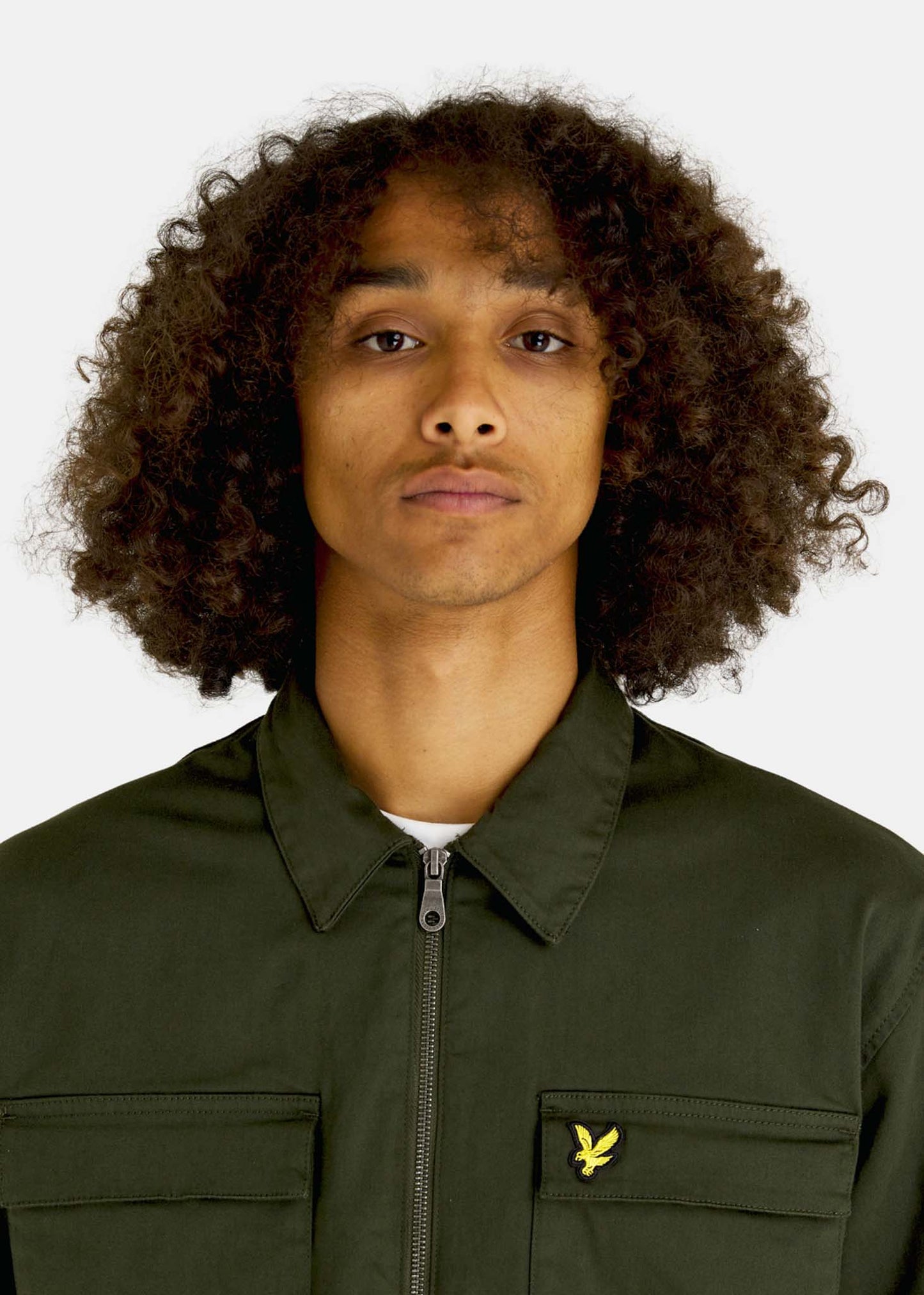 Lyle & Scott Overshirts Cotton twill overshirt - mountain moss