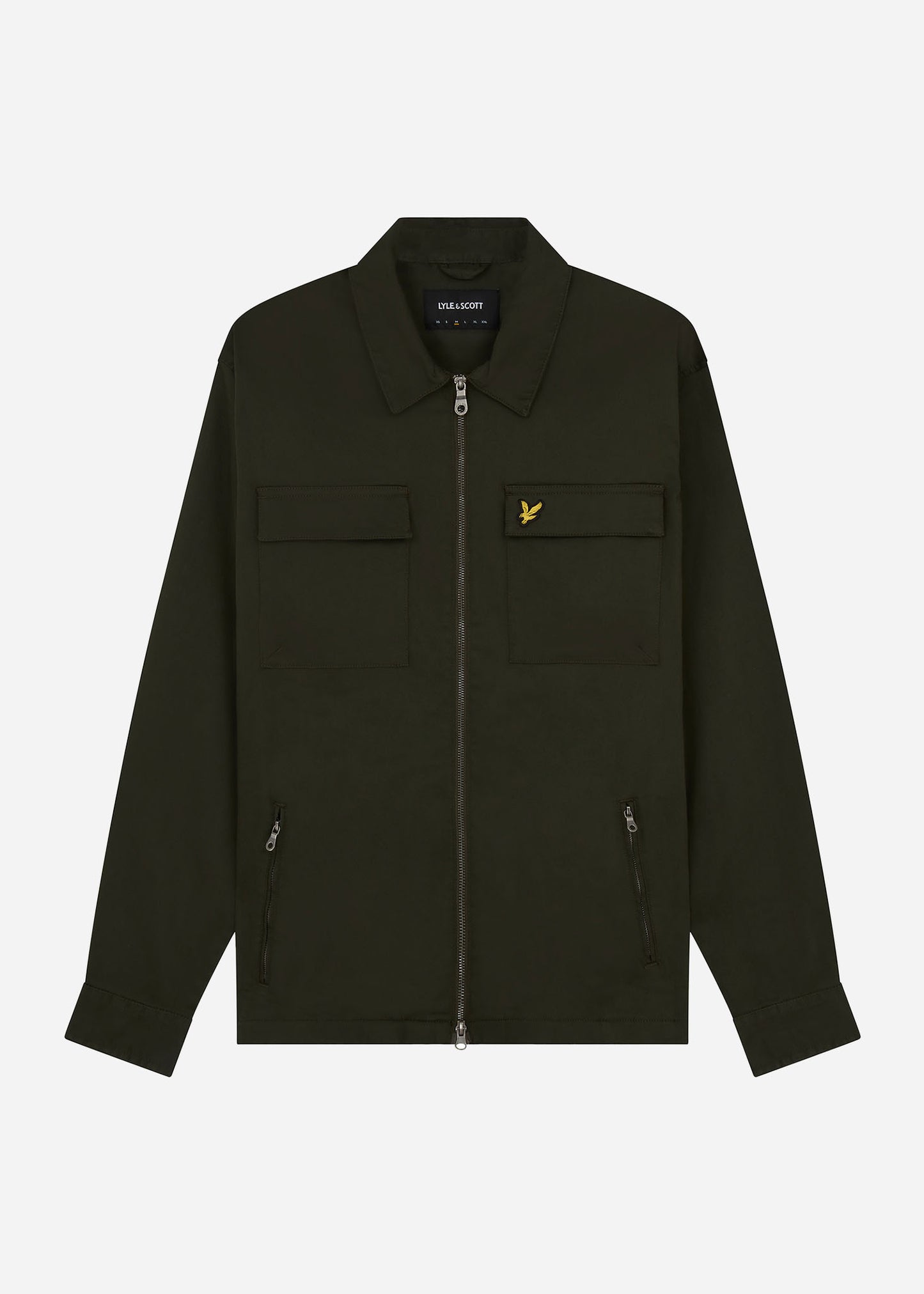Lyle & Scott Overshirts Cotton twill overshirt - mountain moss