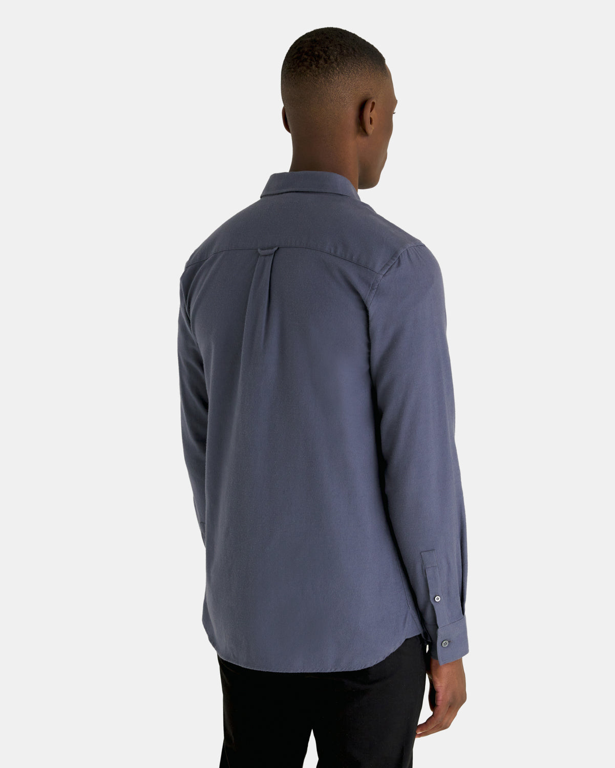 Lyle & Scott Overhemden Plain flannel shirt - gunmetal