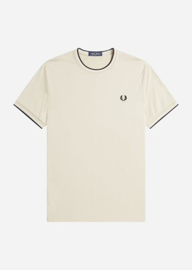 Fred Perry T-shirts Twin tipped t-shirt - oatmeal ecru black