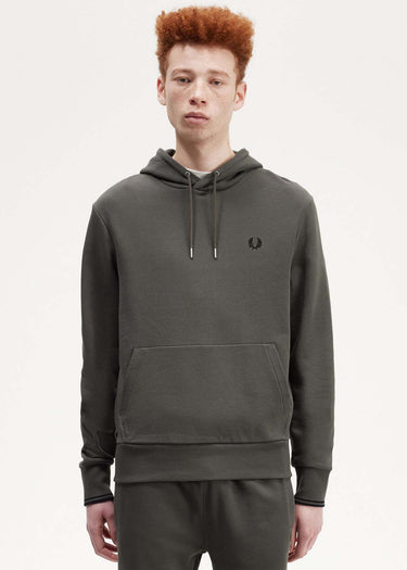 Fred Perry Hoodies Tipped hooded sweatshirt - field green
