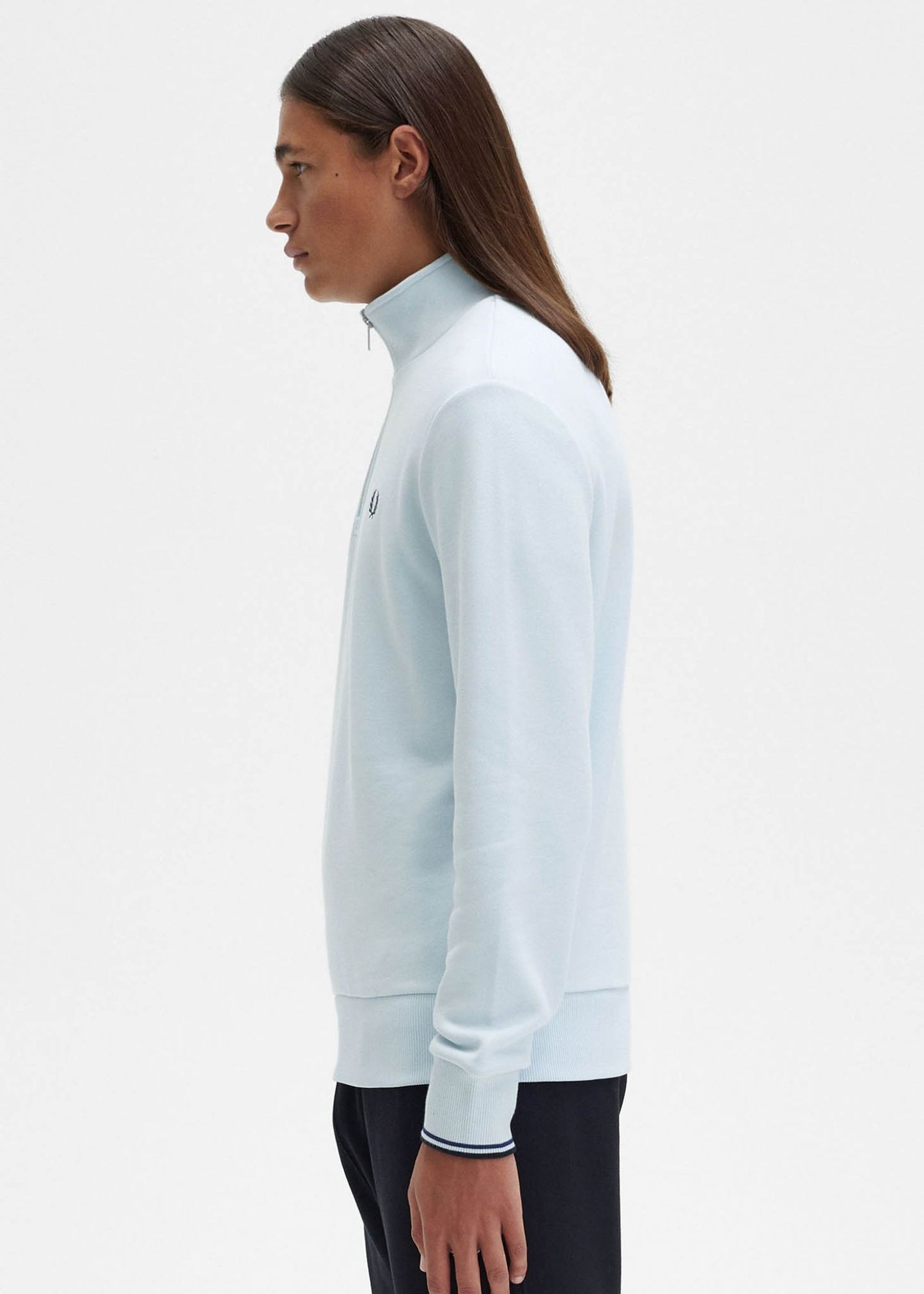 Fred Perry Truien Half zip sweatshirt - light ice