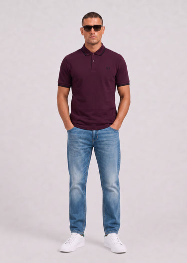 Fred Perry Polo's Twin tipped polo - plum black