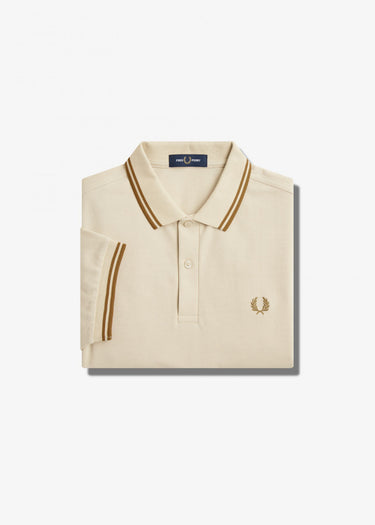 Fred Perry Polo's Twin tipped fred perry shirt - oatmeal