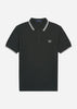 Fred Perry Polo's Twin tipped fred perry shirt - night green snow white snow white