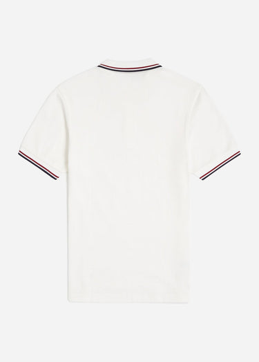 Fred Perry Polo's Twin tipped fred perry shirt - snow white burnt red navy