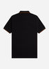 Fred Perry Polo's Twin tipped fred perry shirt - black whisky brown