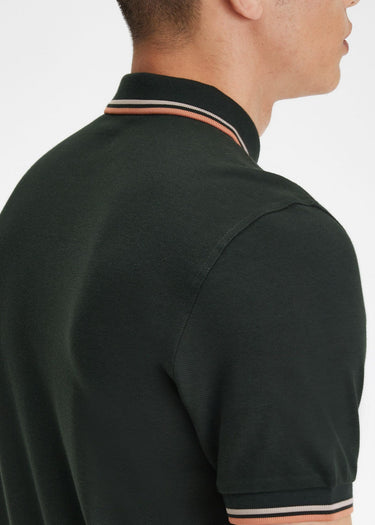 Fred Perry Polo's Twin tipped fred perry shirt - night green