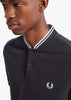 Fred Perry Polo's Bomber collar polo shirt - navy