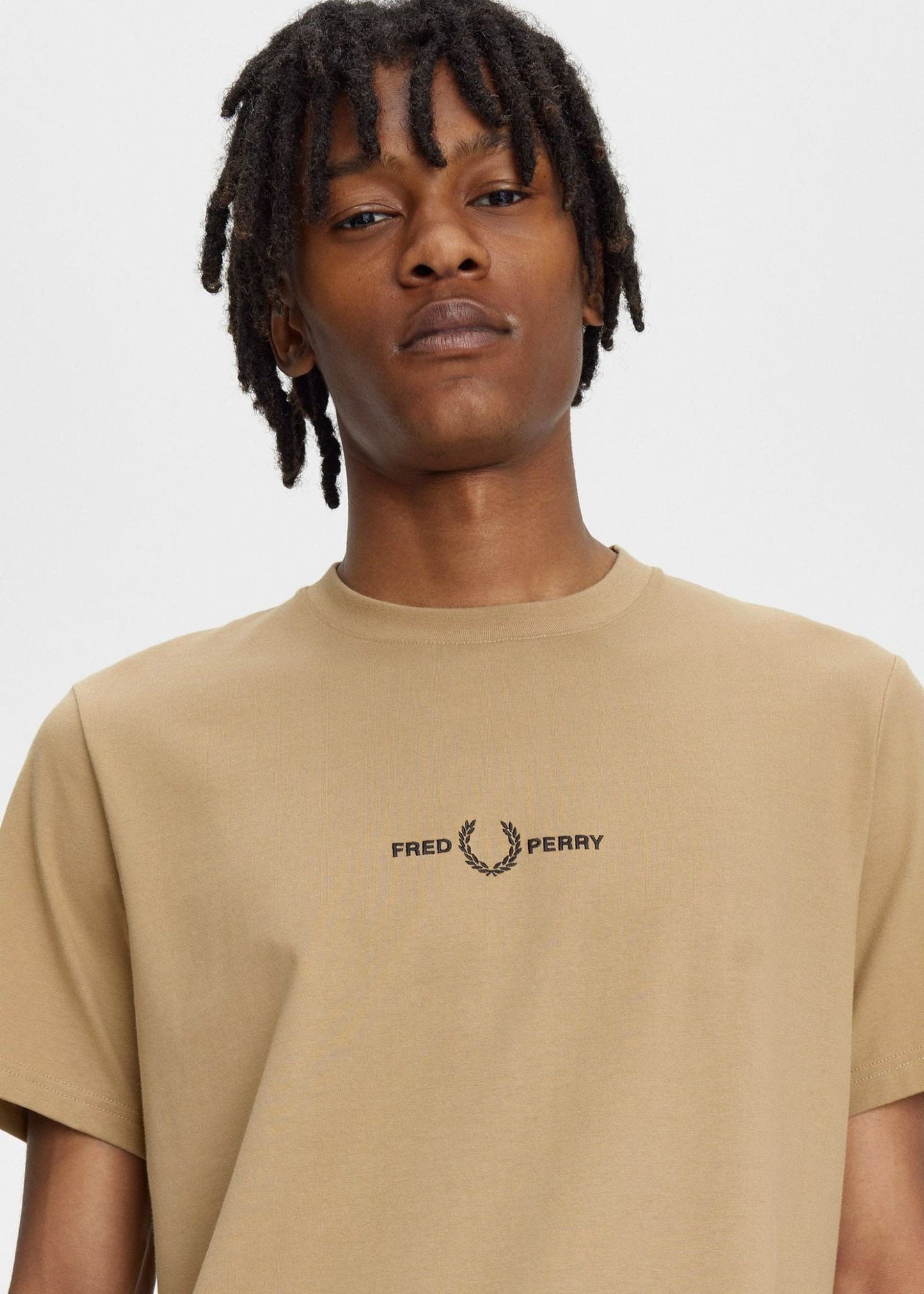 Fred Perry T-shirts Embroidered t-shirt - warm stone