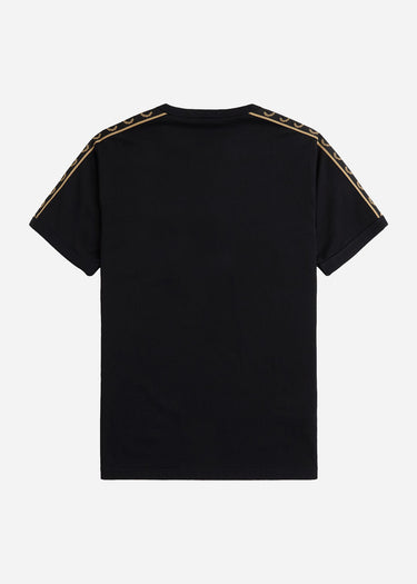 Fred Perry T-shirts Contrast tape ringer t-shirt - black stone