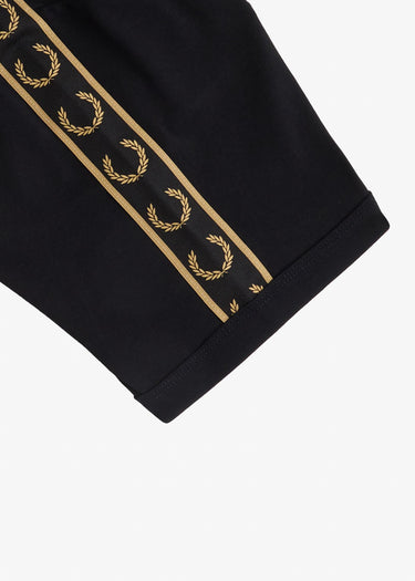 Fred Perry T-shirts Contrast tape ringer t-shirt - black stone