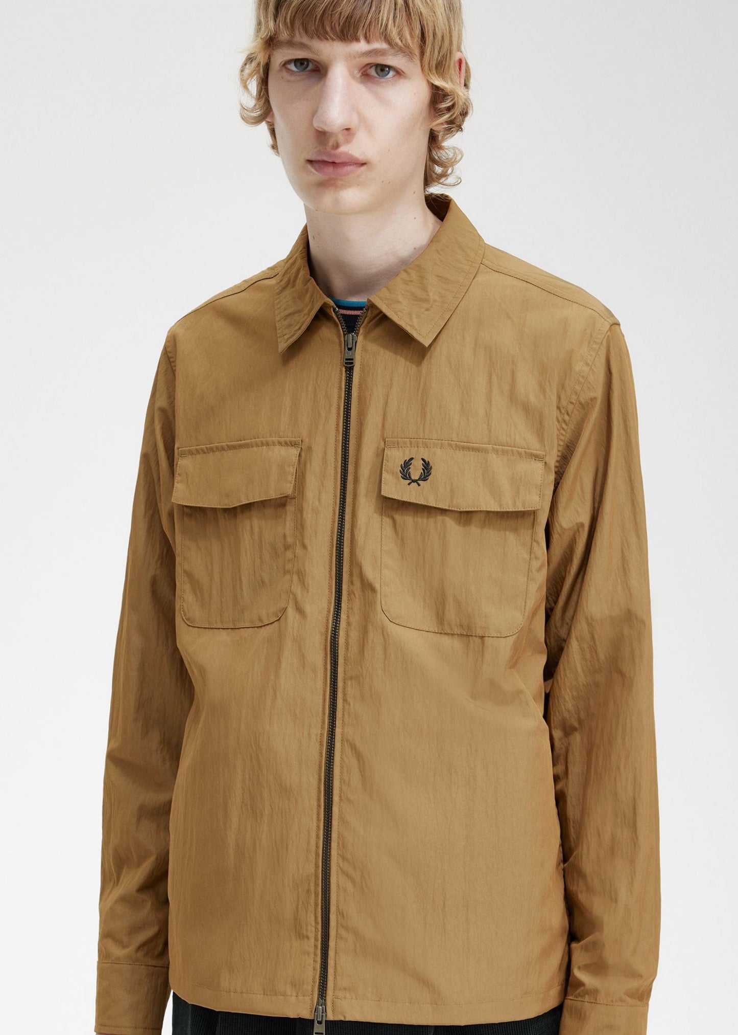 Fred Perry Overshirts Zip overshirt - shaded stone