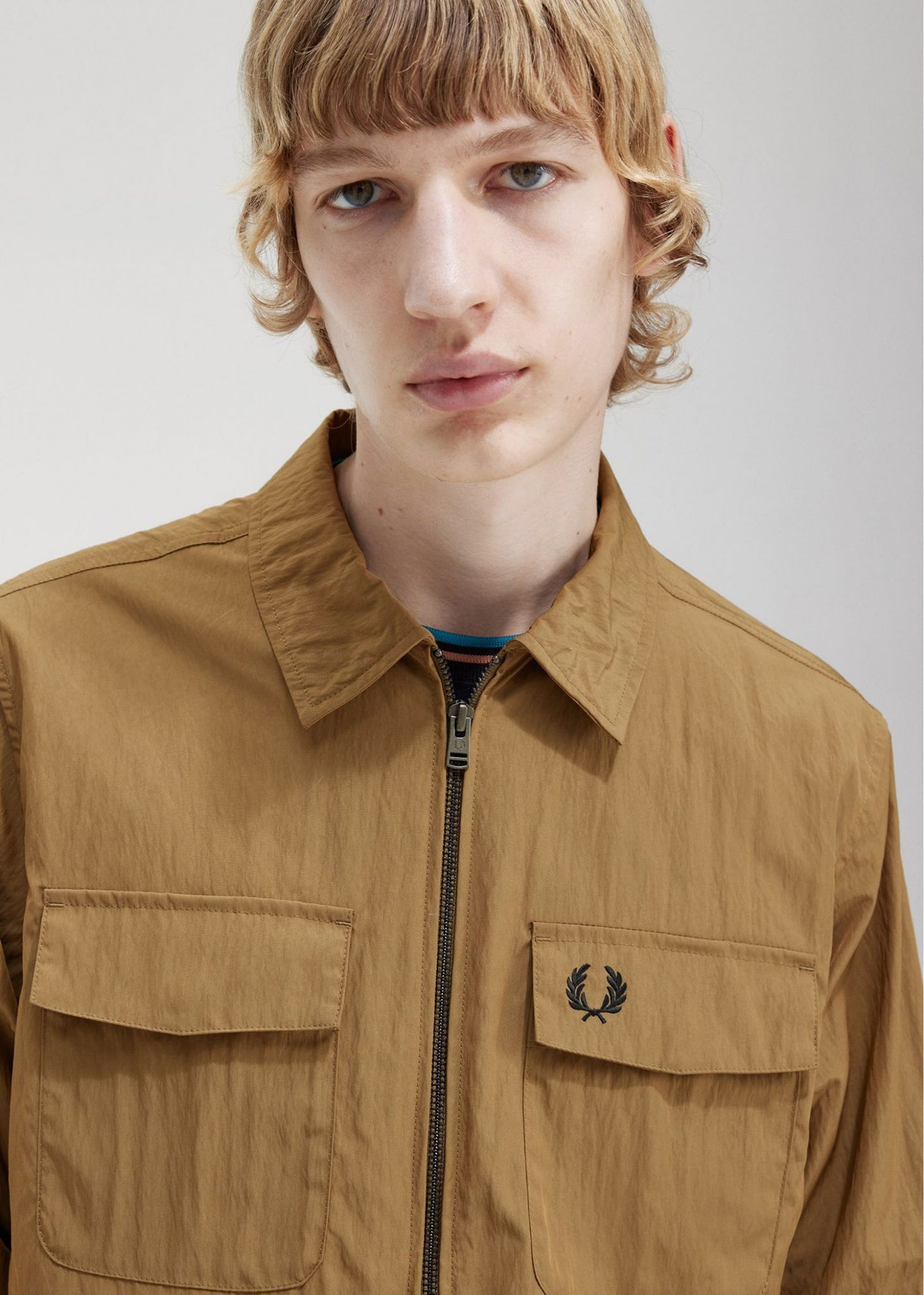 Fred Perry Overshirts Zip overshirt - shaded stone